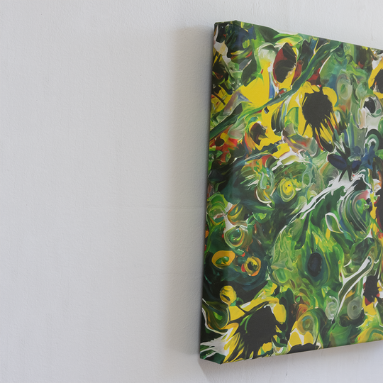 Screaming Sunflowers - Painted photograph with AI